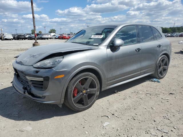 2018 Porsche Cayenne VIN WP1AD2A27JLA80755 COPART salvage auction — Front End, IN - CERT OF TITLE-SALVAGE TITLE (P), sold $15,000 on 2025-10-03 (photo 1)