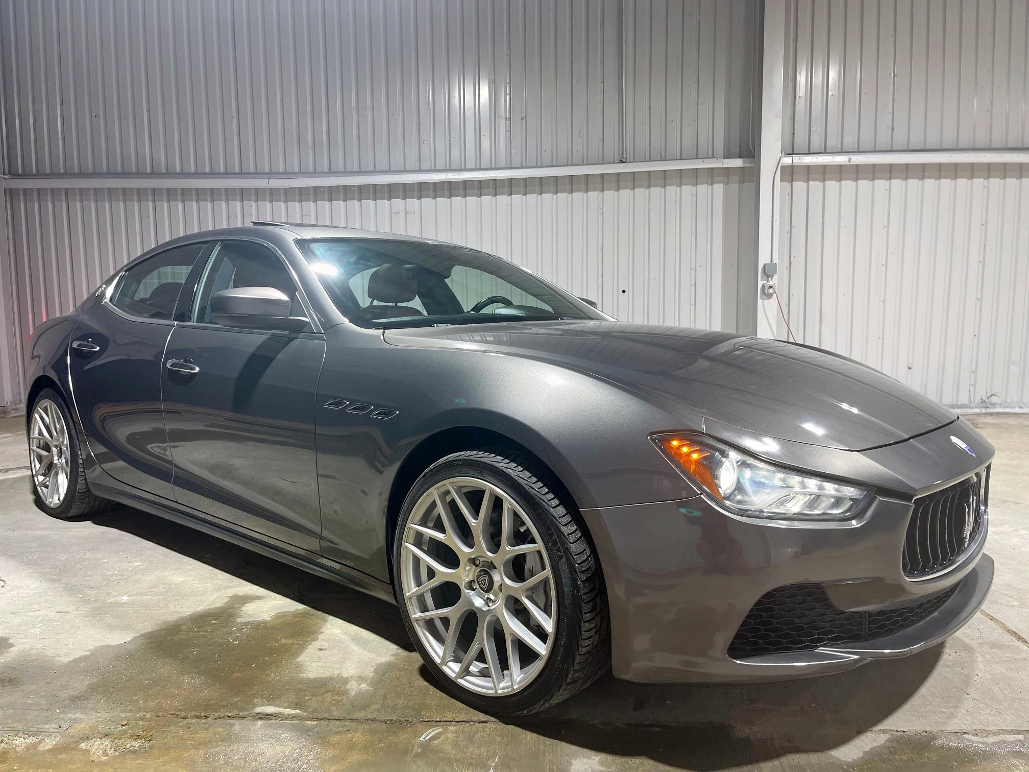 2017 Maserati Ghibli VIN ZAM57XSA9H1206127 COPART salvage auction — Damage History, TX - CERT OF TITLE-REBUILT SALVAGE (P), sold $30,500 on 2025-08-29 (photo 1)