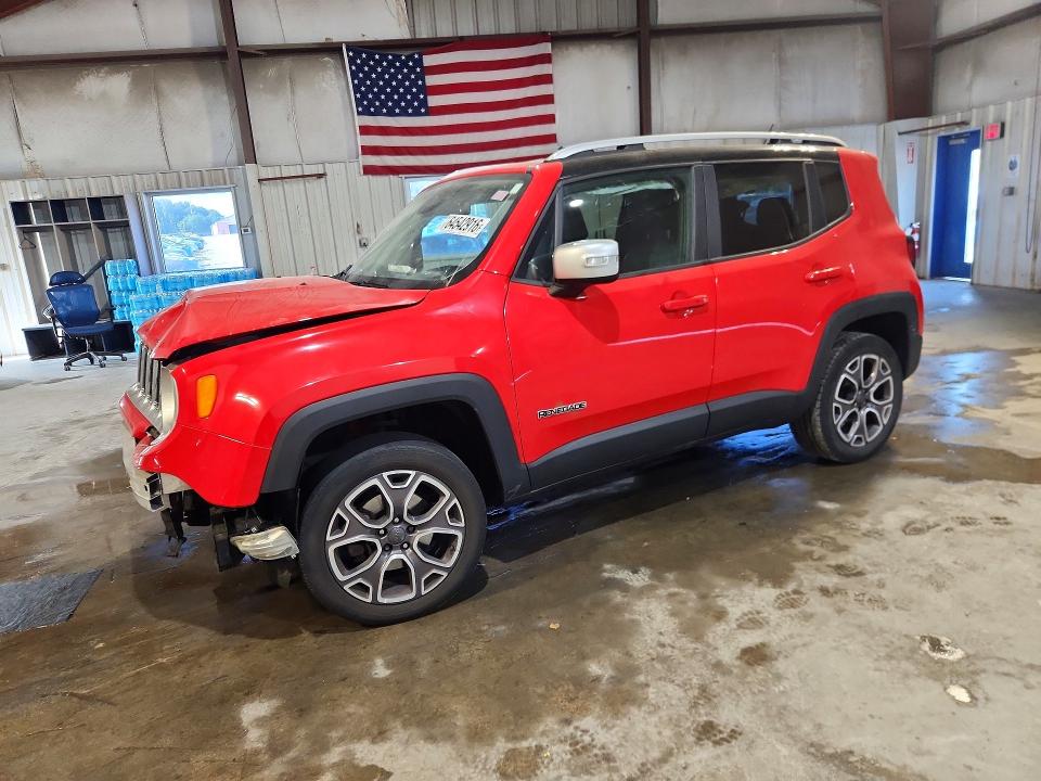 2017 Jeep Renegade VIN ZACCJBDB8HPE72793 COPART salvage auction — FRONT END, MA - CERT OF TITLE-SALVAGE (P), sold $400 on 2026-08-20 (photo 1)