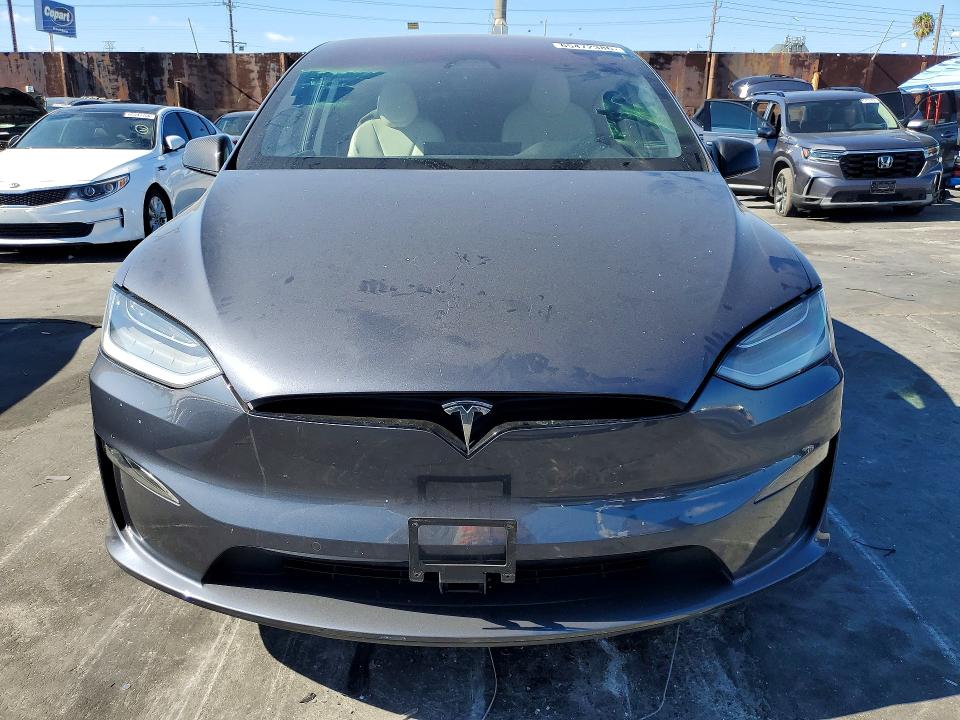 2022 Tesla Model x VIN 7SAXCBE68NF329510 COPART salvage auction — REAR END, Ca - Salvage Certificate, sold $26,750 on 2026-10-09 (photo 5)