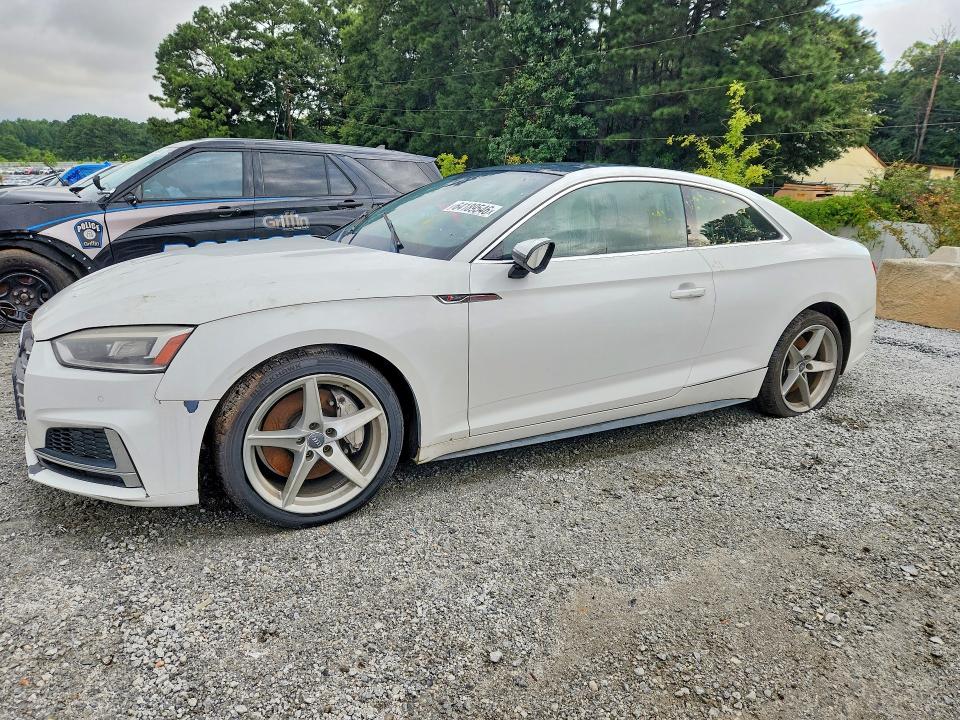 2018 Audi A5 VIN WAUTNAF51JA004963 COPART salvage auction — MECHANICAL, GA - CERTIFICATE OF TITLE, sold $7,200 on 2026-08-26 (photo 1)