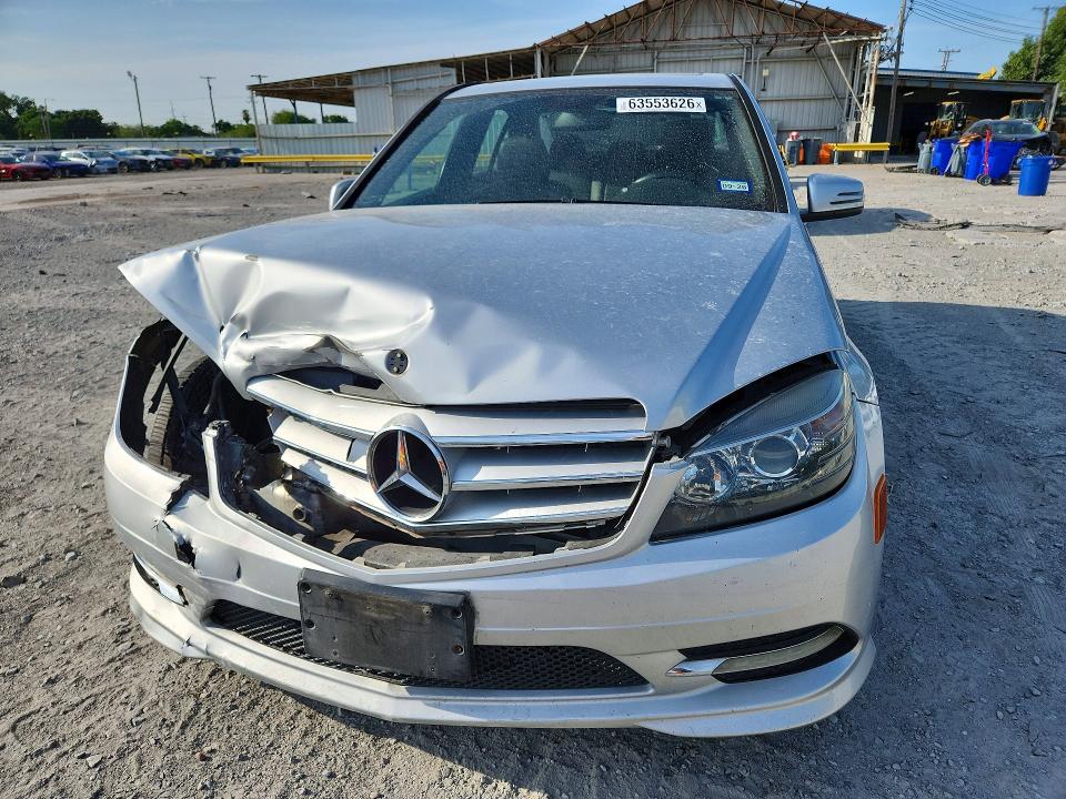 2011 Mercedes-benz C class VIN WDDGF5EB4BA507779 COPART salvage auction — FRONT END, SV, sold $525 on 2026-08-11 (photo 5)