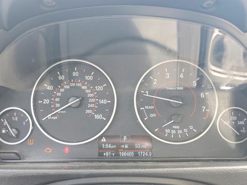 2013 BMW 3 series VIN WBA3B3C58DF542687 COPART salvage auction — WATER/FLOOD, MA - CERT OF TITLE-RECONSTRCTD COLL, sold $400 on 2026-08-19 (photo 9)