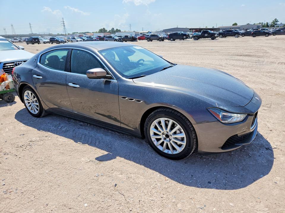2017 Maserati Ghibli VIN ZAM57XSA9H1206127 COPART salvage auction — VANDALISM, Tx - Cert Of Title-Rebuilt Salvage (P), sold $19,300 on 2026-09-29 (photo 4)