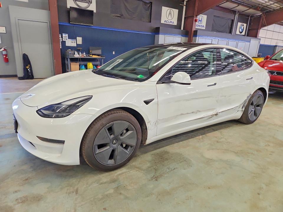 2023 Tesla Model 3 VIN 5YJ3E1EA1PF580571 COPART salvage auction — SIDE, Va - Certificate Of Title (P), sold $16,900 on 2026-10-15 (photo 1)