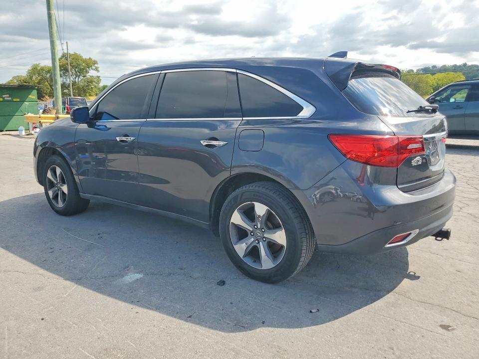 2014 Acura Mdx VIN 5FRYD4H22EB042634 COPART salvage auction — MECHANICAL, Tn - Certificate Of Title (P), sold $850 on 2026-09-28 (photo 2)