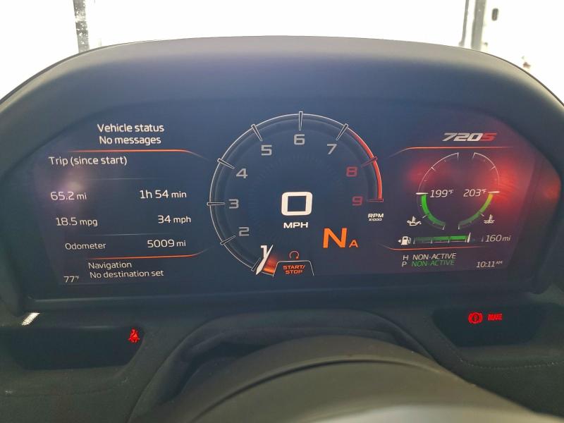 2018 Mclaren 720s VIN SBM14DCA3JW002108 COPART salvage auction — Rear End, Salvage Title, sold $113,000 on 2025-11-26 (photo 9)