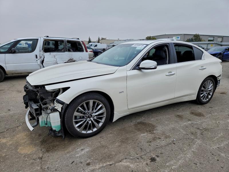 2019 Infiniti Q50 VIN JN1EV7AP6KM543279 COPART salvage auction — Front End, CA - SALVAGE CERTIFICATE, sold $3,999 on 2026-02-13 (photo 1)