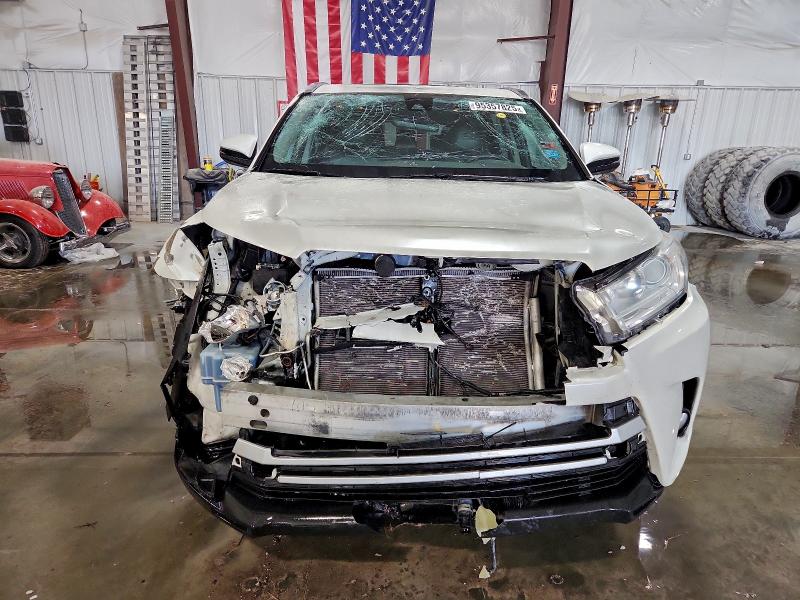 2018 Toyota Highlander VIN 5TDJZRFH6JS880566 COPART salvage auction — FRONT END, Ne - Cert Of Title-Salvage, sold $8,400 on 2026-07-08 (photo 5)